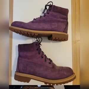 Purple Women's Timberland Boots Size 6